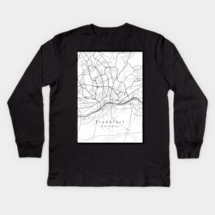 Frankfurt Germany City Map Kids Long Sleeve T-Shirt